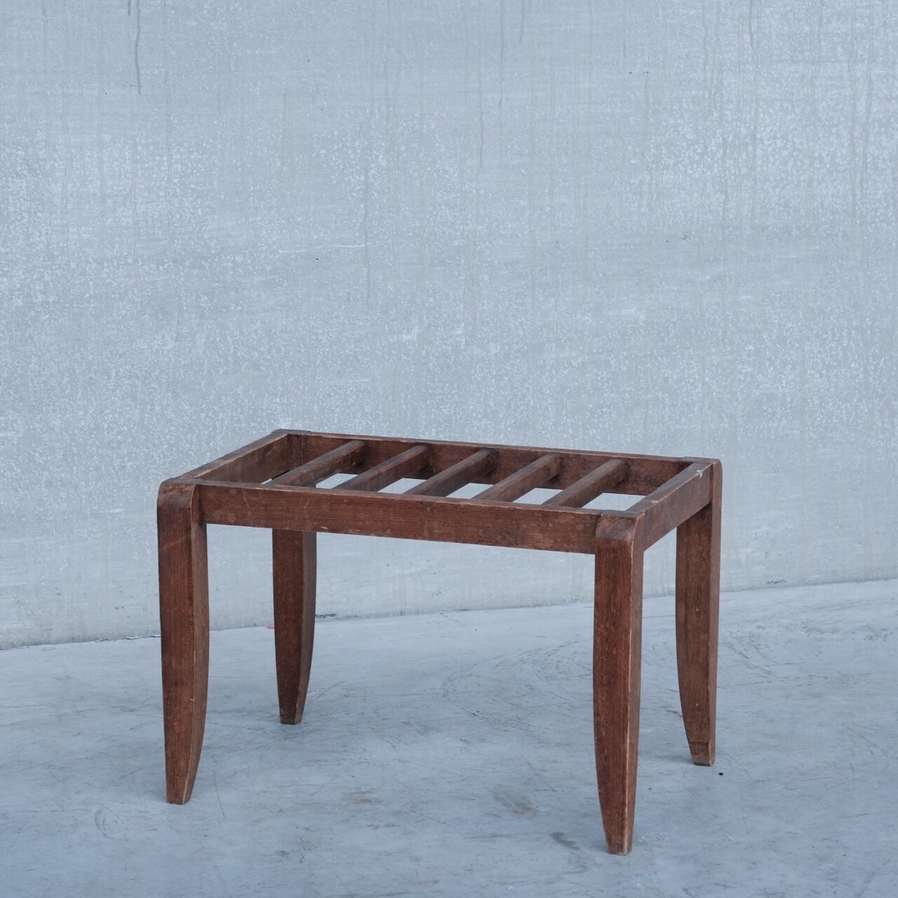 French mid-century wooden luggage racks