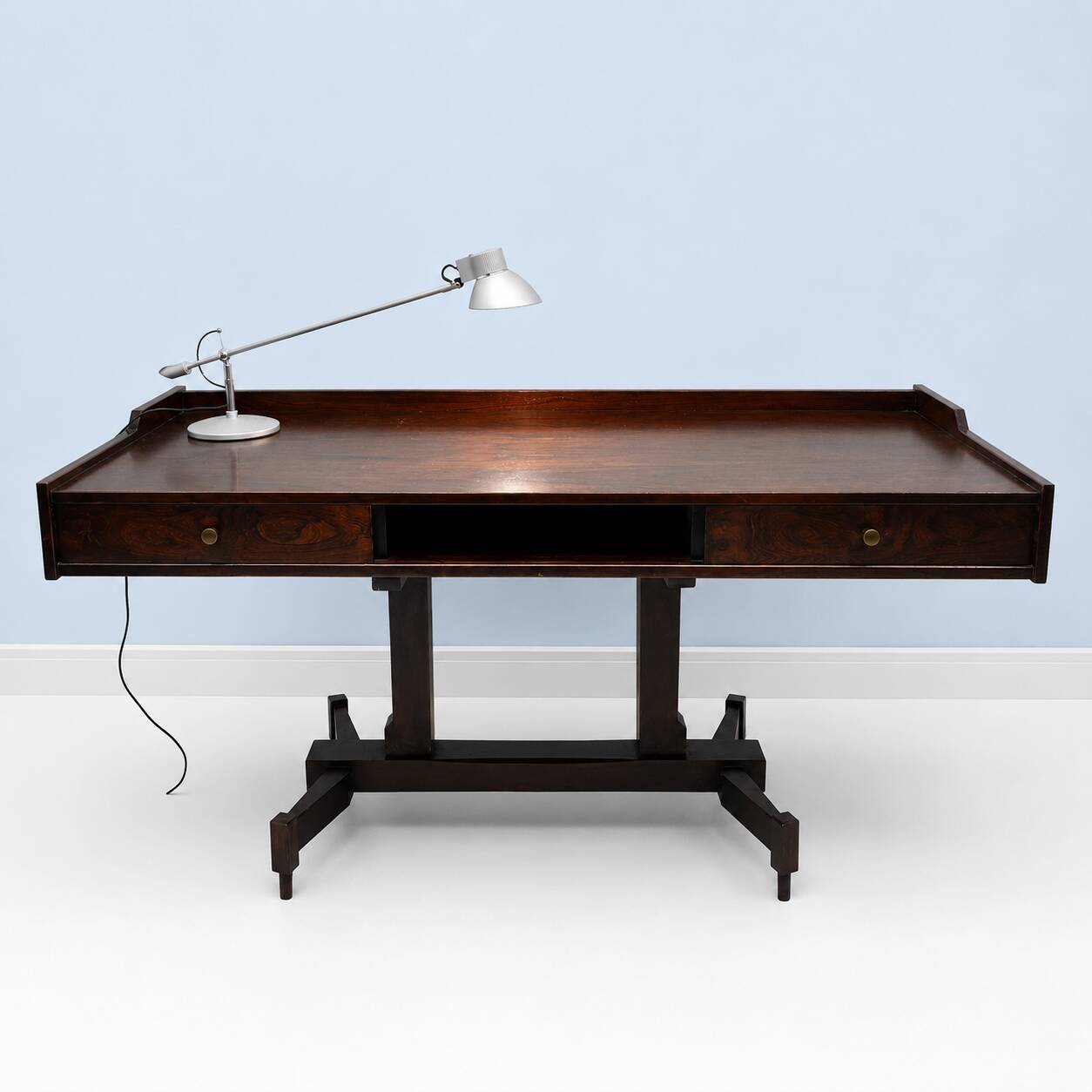Rosewood desk by Claudio Salocchi for Sormani, Italy 1970.