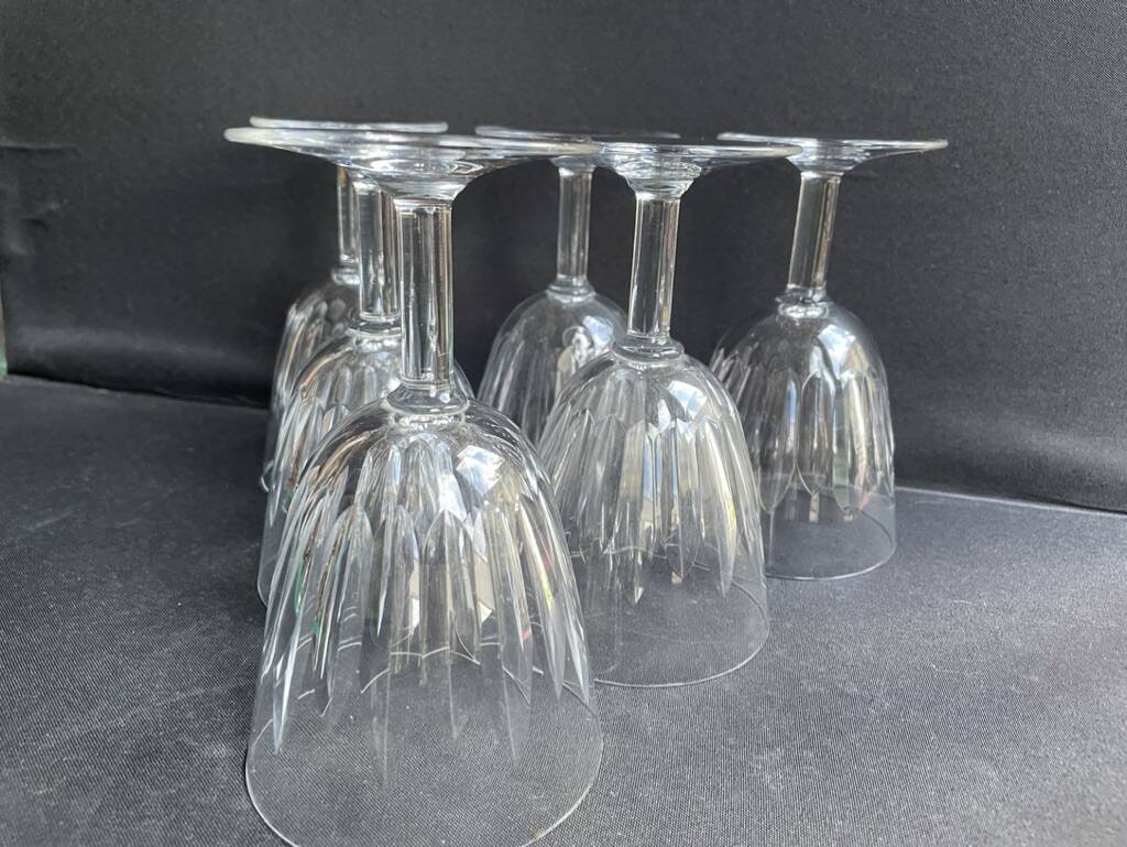 6 verres à eau baccarat service casino