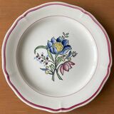 6 assiettes plates anciennes en faïence de gien