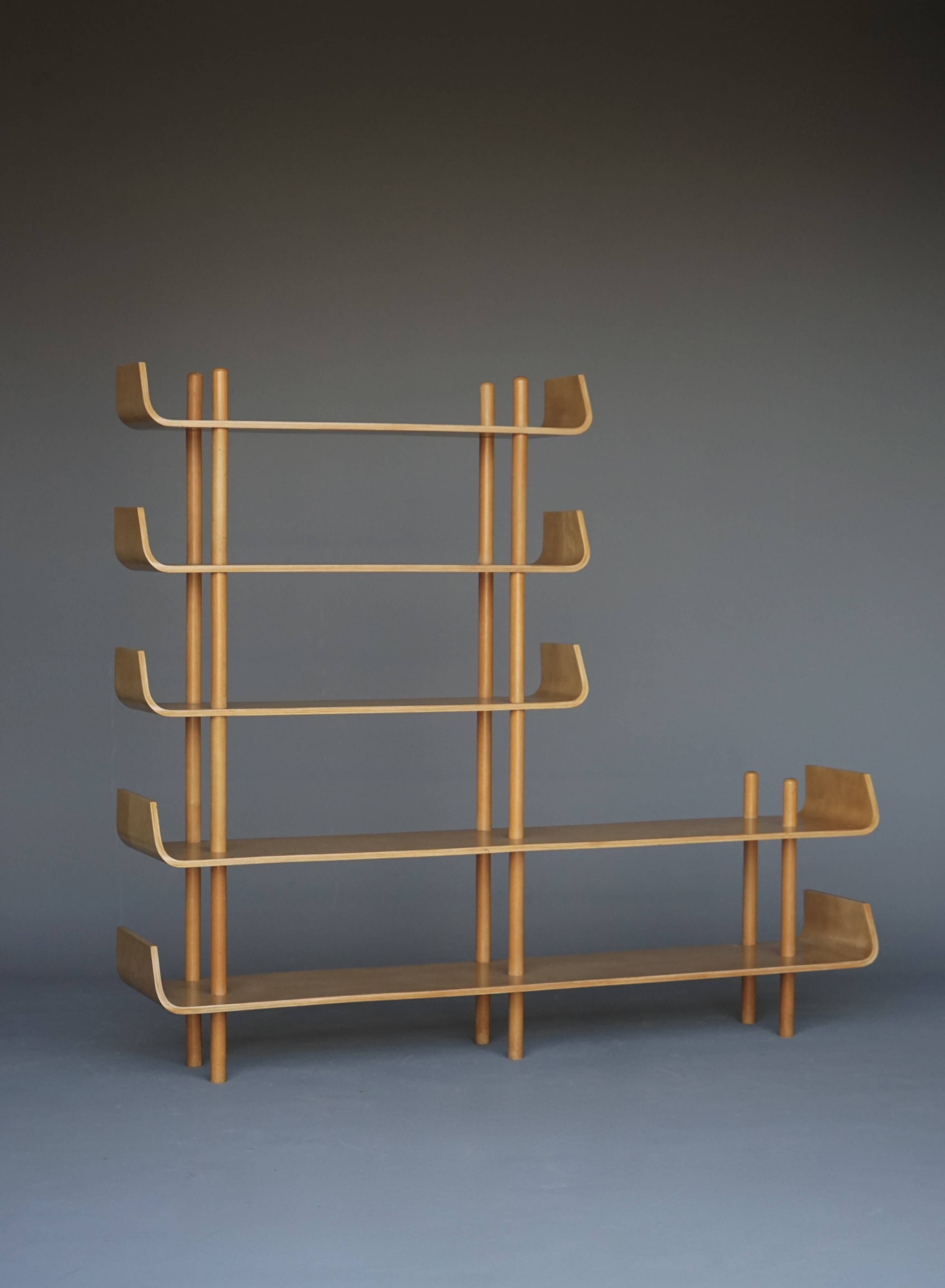 Large bookcase or shelving unit by Willem Lutjens for Gouda de Boer, 1950s