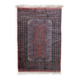 Handmade vintage Uzbek Bukhara rug 64cm x 94cm 1950s