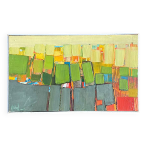 Vintage tableau huile - toile