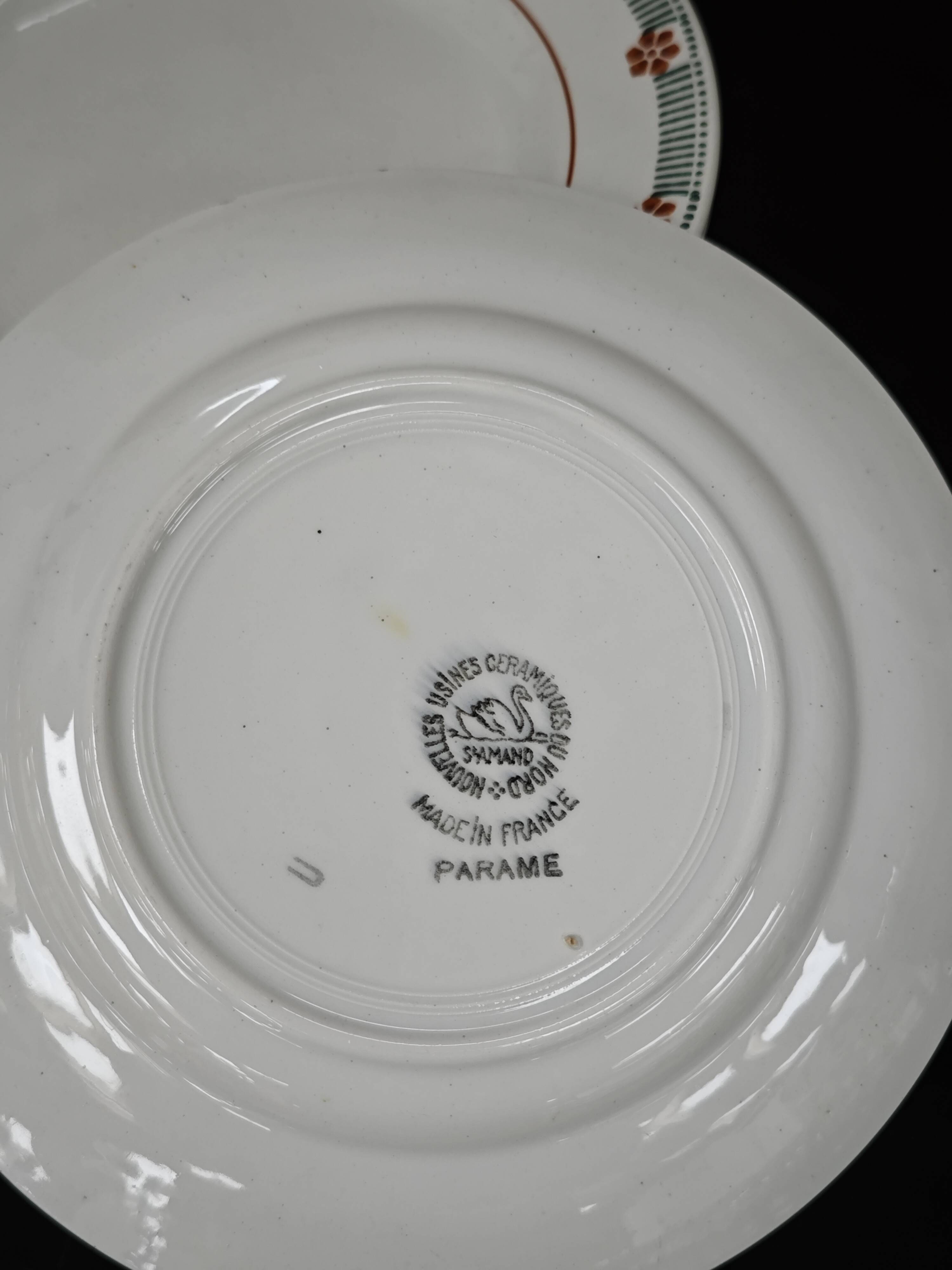 Set of 6 dessert plates St Amand Céranor Model Parame