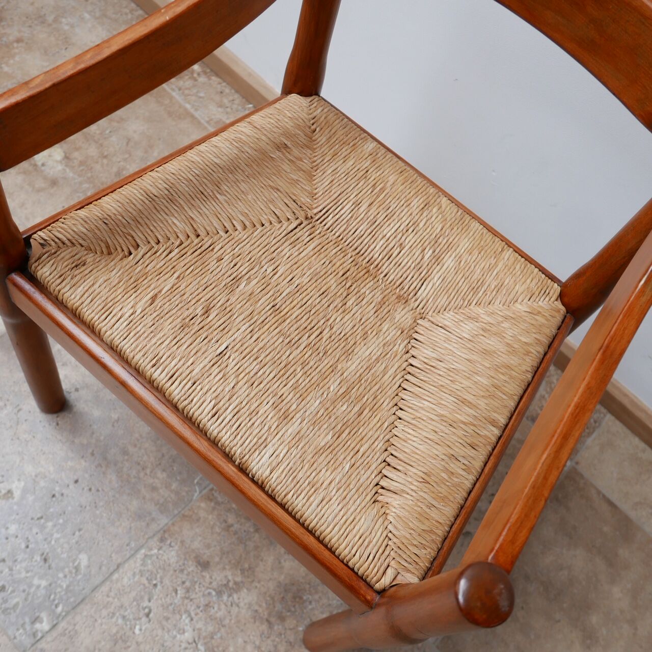 Italian Mid-Century Carimate Rush Armchair by Vico Magisretti