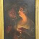 18th Century Framed Painting of a Couple Sharing a Drink