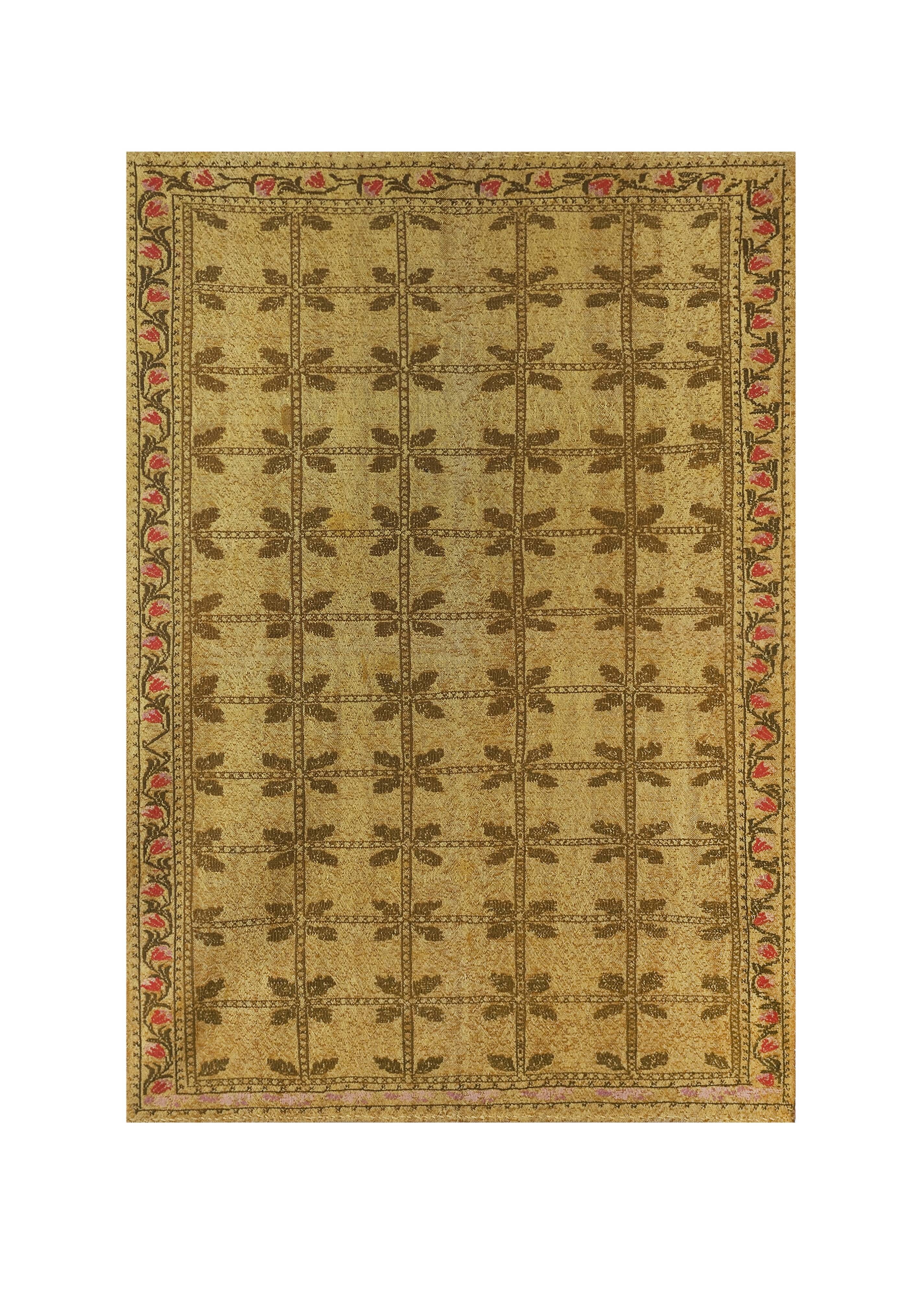 Vintage Turkish Oushak Handwoven Rug 148x210 cm