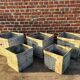 Set of 5 square planters Willy Guhl