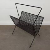 1950s magazine rack in perforated sheet metal