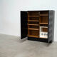 Black brutalist bar cabinet