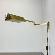 Large 77cm  omi swing arm brass acryl glass wall light italy 1970s