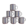 6 Basque porcelain mugs