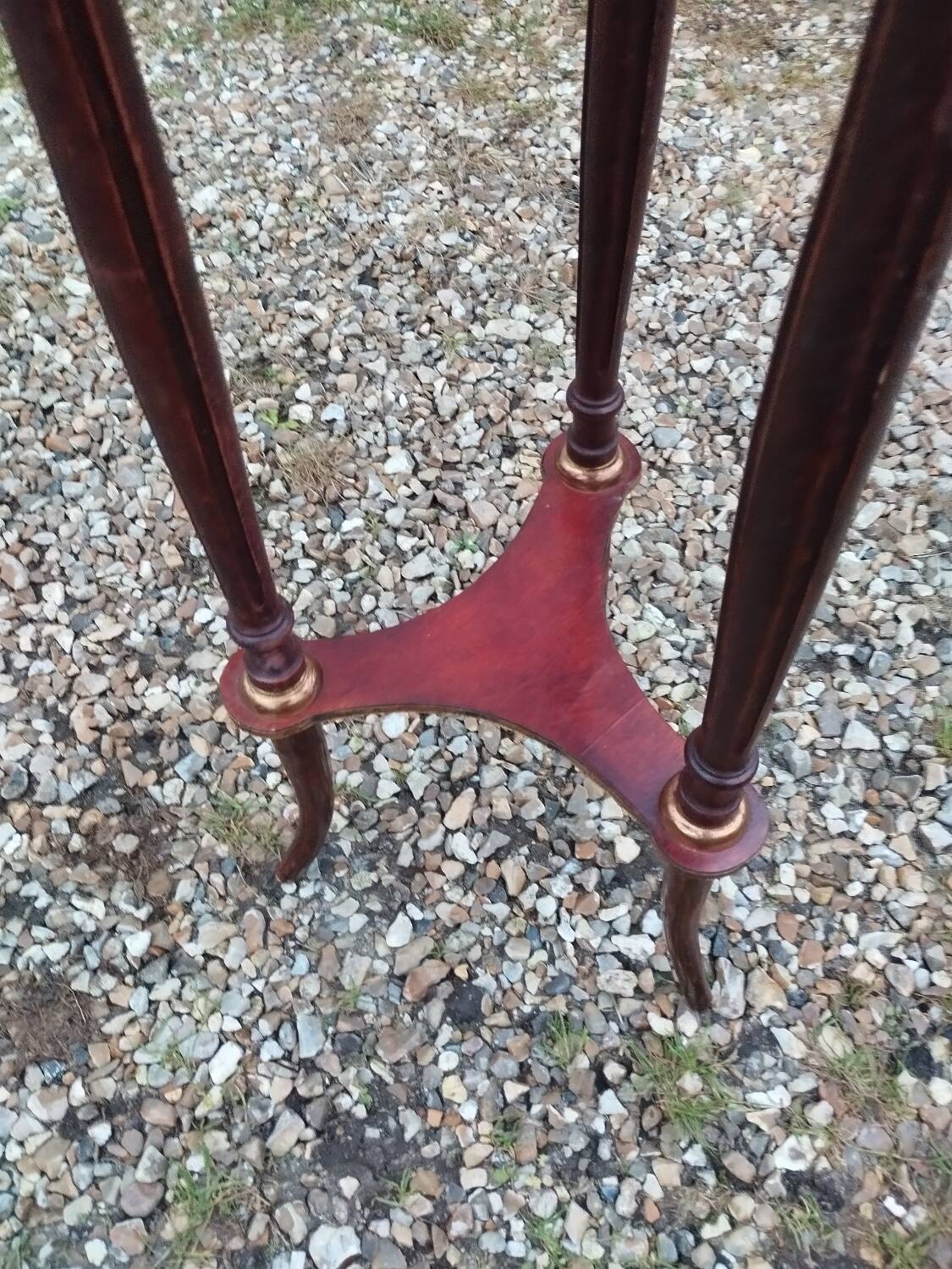 Antique Louis XVI style side table with marble top