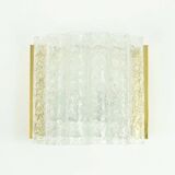 Pair of Mid-Century Modern Murano Ice Glass Wall Lights from Doria, 1960s