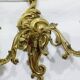 Pair of 2-light bronze wall lights, St. Louis XV