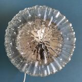 Round ceiling light in molded glass