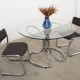 Glass table, Italian design, 1970s, manufactured by Gastone Rinaldi