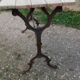 Antique bistro table with wooden top