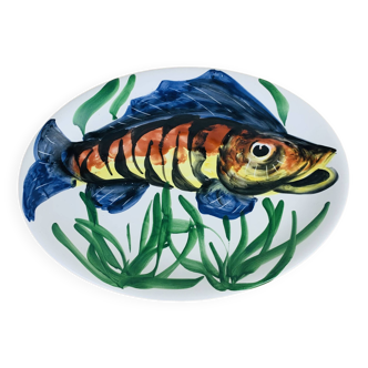 Vallauris oval fish dish from the 60s