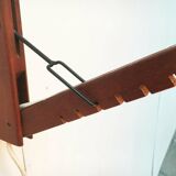 Mid-century pivoting wall lamp with a swing arm, Cocoon, made of teak wood, 1960s.