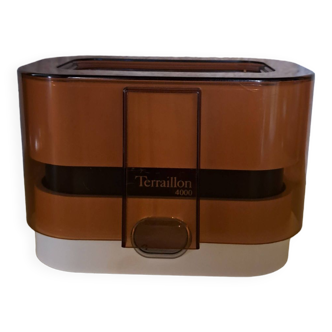 Terraillon vintage scale version 4000 white brown lid smoked orange