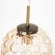 Amber bubble glass pendant light by Helena Tynell for Glashutte Limburg