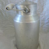 Old aluminum milk pot