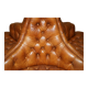 Heritage leather Chesterfield sofa, four-seater, Tête-à-Tête model.