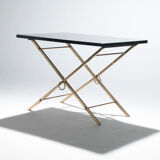 60s brass lacquered side table