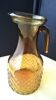 Water carafe, vintage amber glass jug