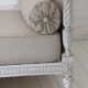 Resting bed - Louis XVI style bench reupholstered in linen