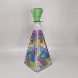 1970s Stunning Decanter or Decorative Bottle by Luigi Bormioli. Made in Ita