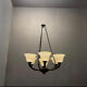 Vintage bronze Murano glass chandelier 1960s