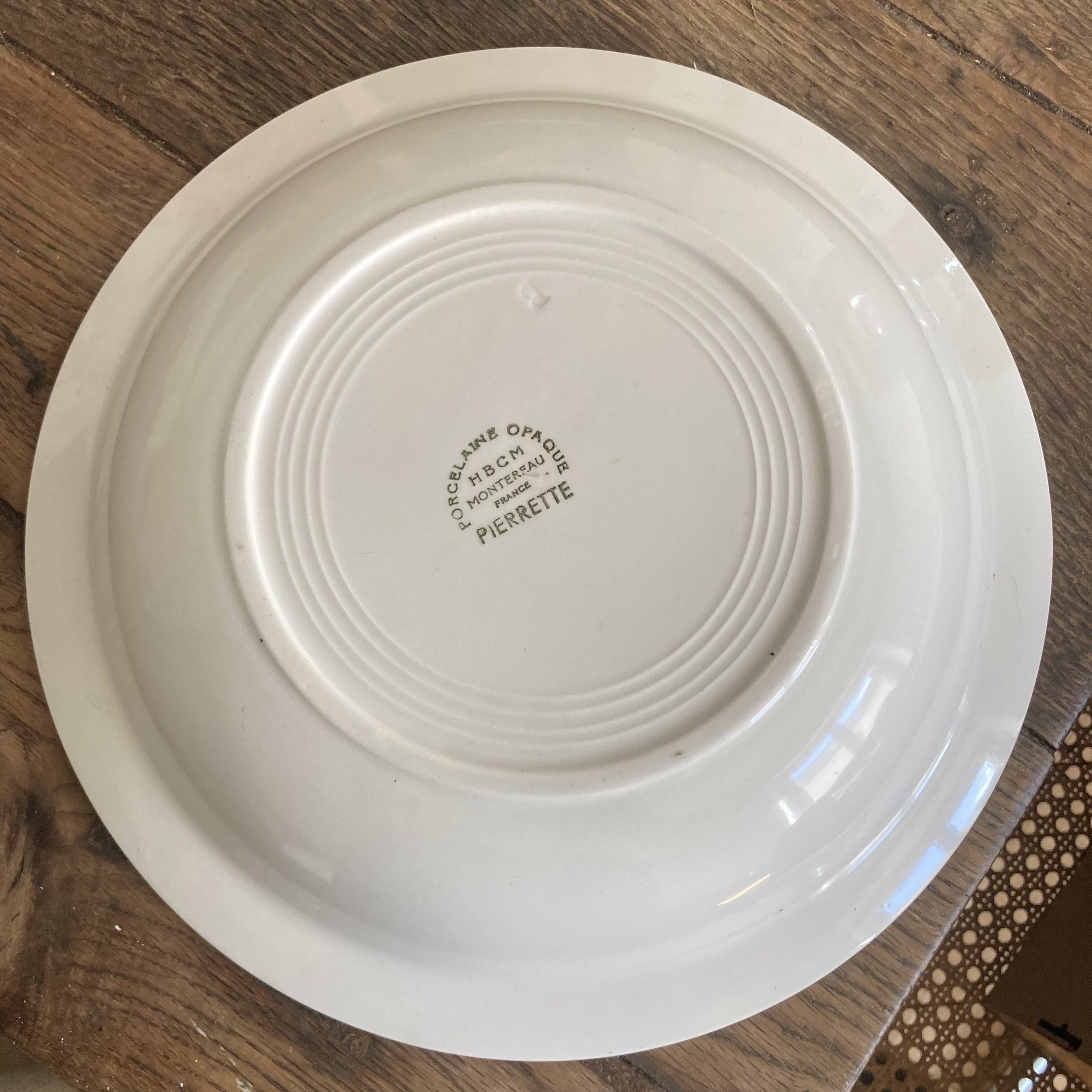 Antique flowered hollow dish