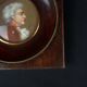 Miniature gouache portrait, 19th century, of an aristocratic man in profile