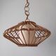 Suspension en rotin vintage