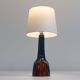 Danish Modern Blue and Brown Ceramic Table Lamp by E. Johansen for Søholm, 1960s