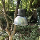 Authentic workshop lamp in stainless steel and steel