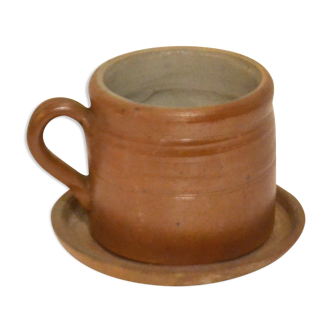 Sandstone cup and saucer