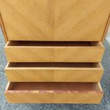 Secretary chest of drawers vintage light wood year 50 60