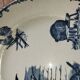 Assiettes Terre de Fer – Décor pastoral bleu – XIXe