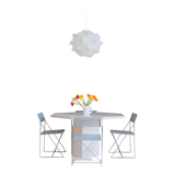 Octagonal travertine table