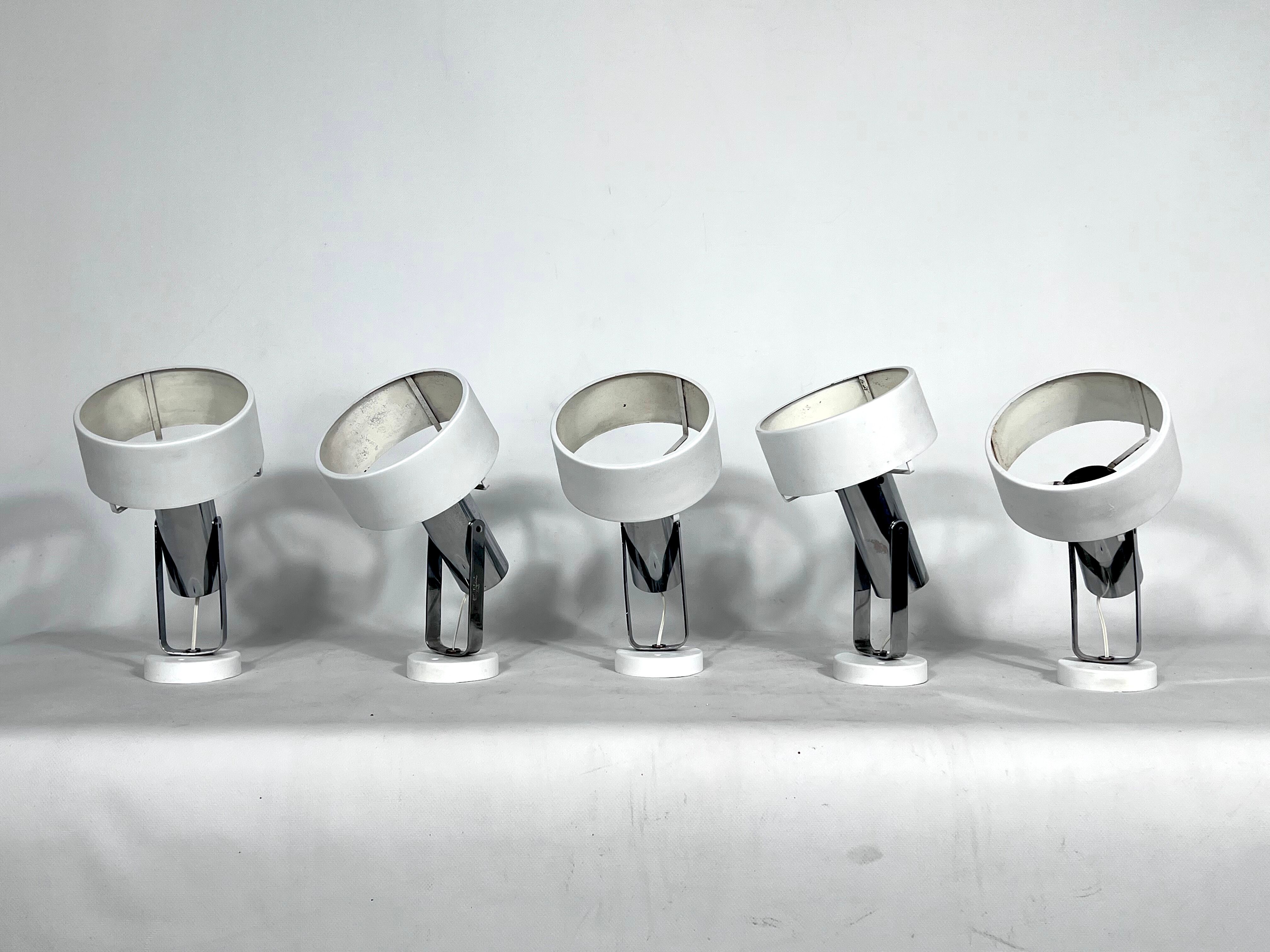 Stilnovo Milano, set of five orientable wall lights from 50s