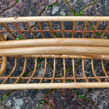 Magazine holder bamboo, vintage 60s