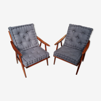 Paire de fauteuils scandinave