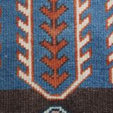 Pink & Blue Long Turkish Vintage Runner Rug, 80x398Cm