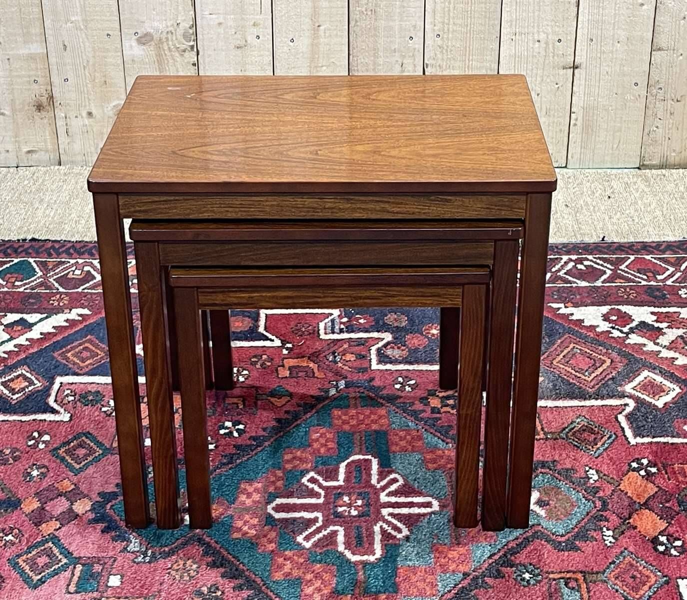 Suite of 3 rosewood nesting tables from the 70s | Selency