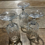 Set of 3 crystal glasses Louvre model