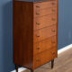 Retro teak 1960s tall G plan tolawood chest of drawers