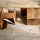 Pair of stools / side tables from Maison Regain, France, 1970s.